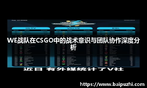 WE战队在CSGO中的战术意识与团队协作深度分析